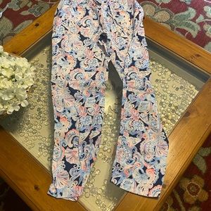 EUC Lily Pulitzer drawstring linen pants in Large only worn once